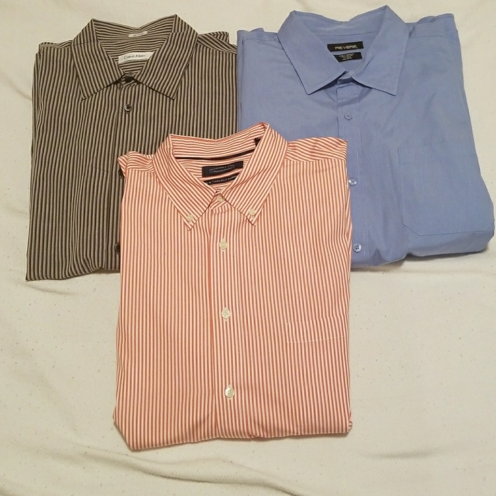 3 long sleeve button down shirts